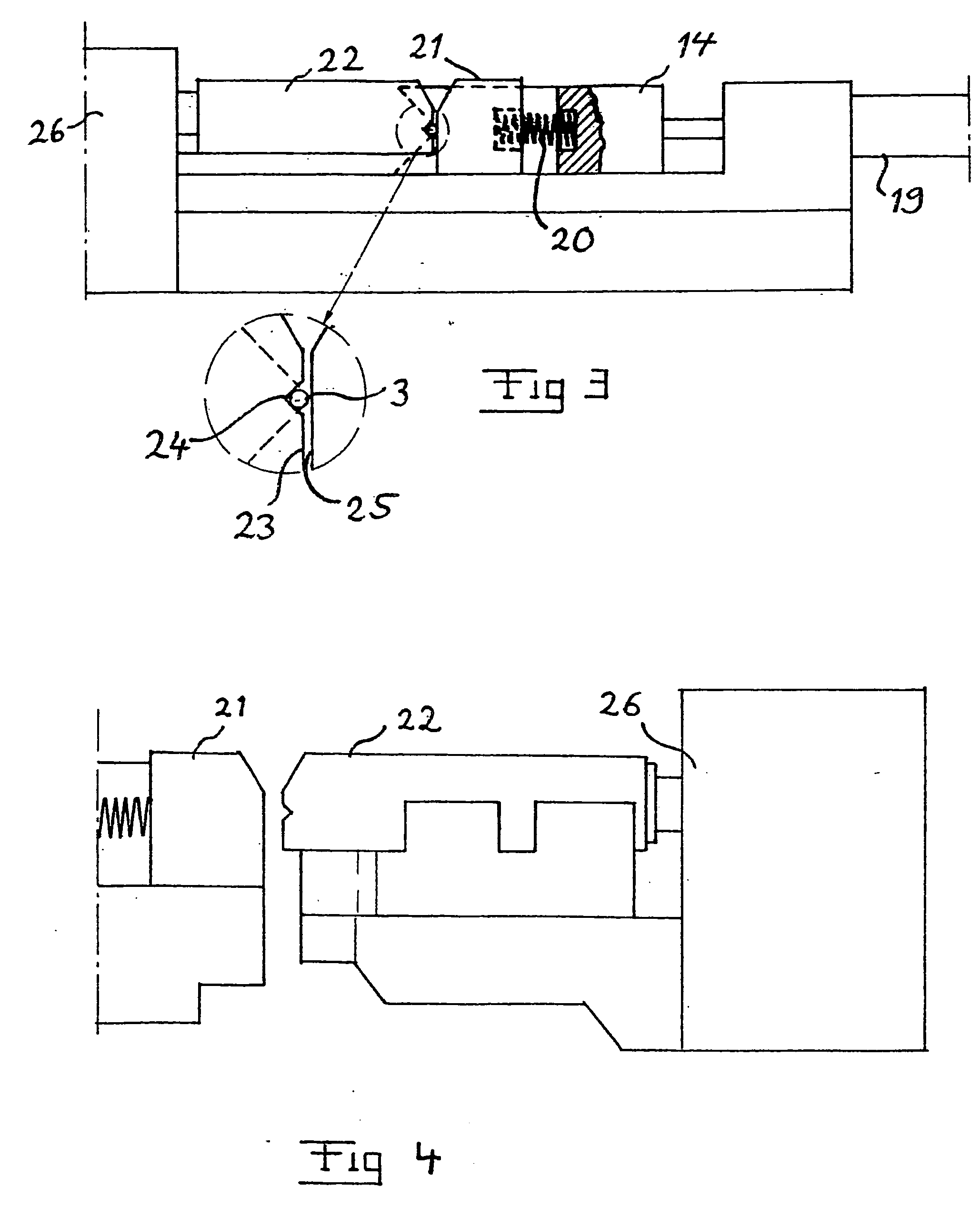 Arrangement and a mehtod for clamping thin rods