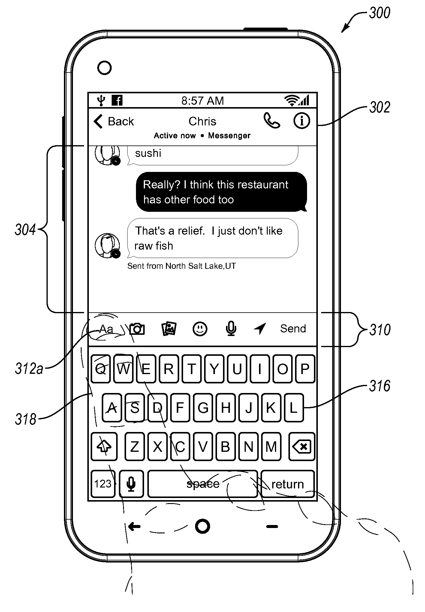 Composing messages within a communication thread