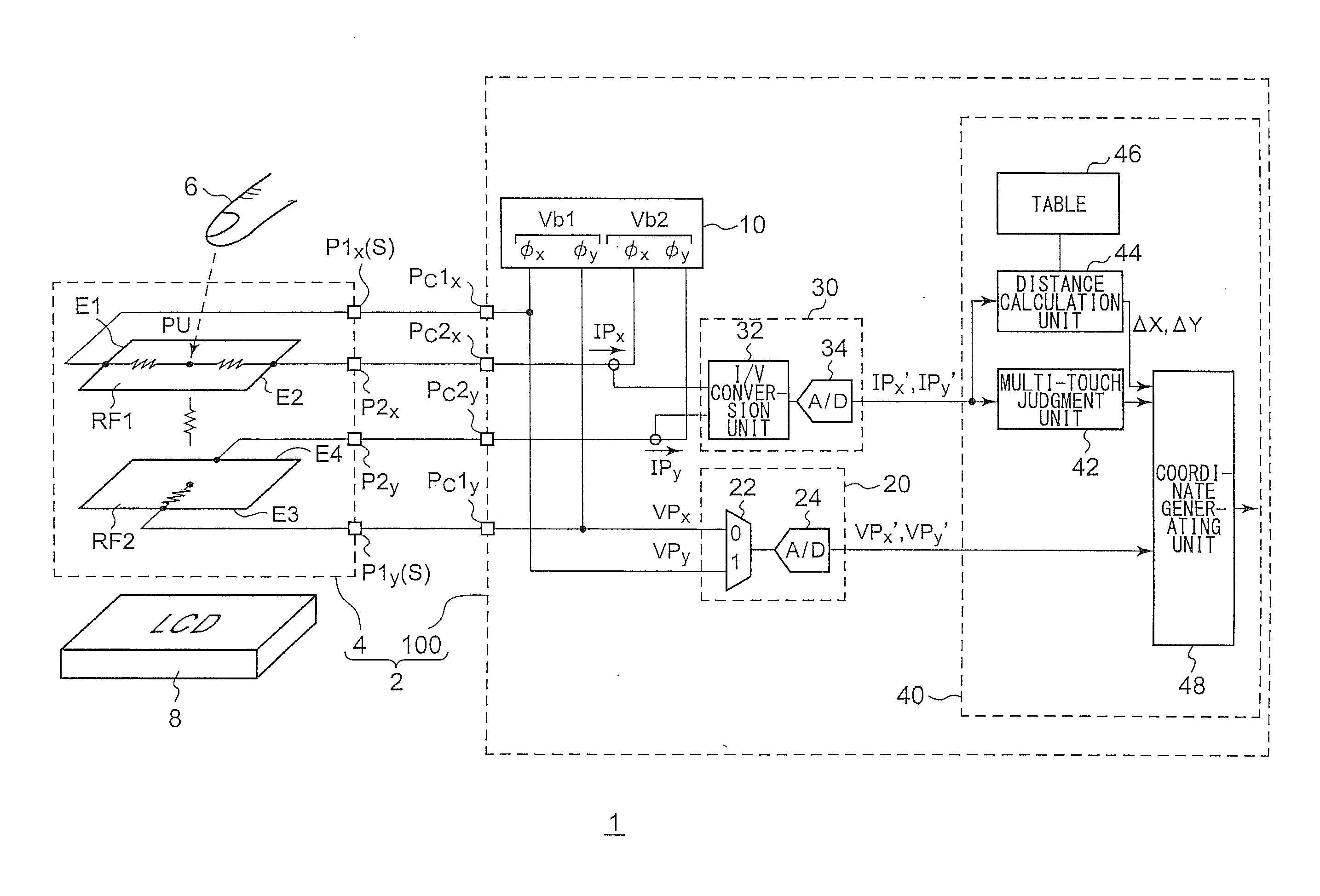 Control circuit and control method for touch panel