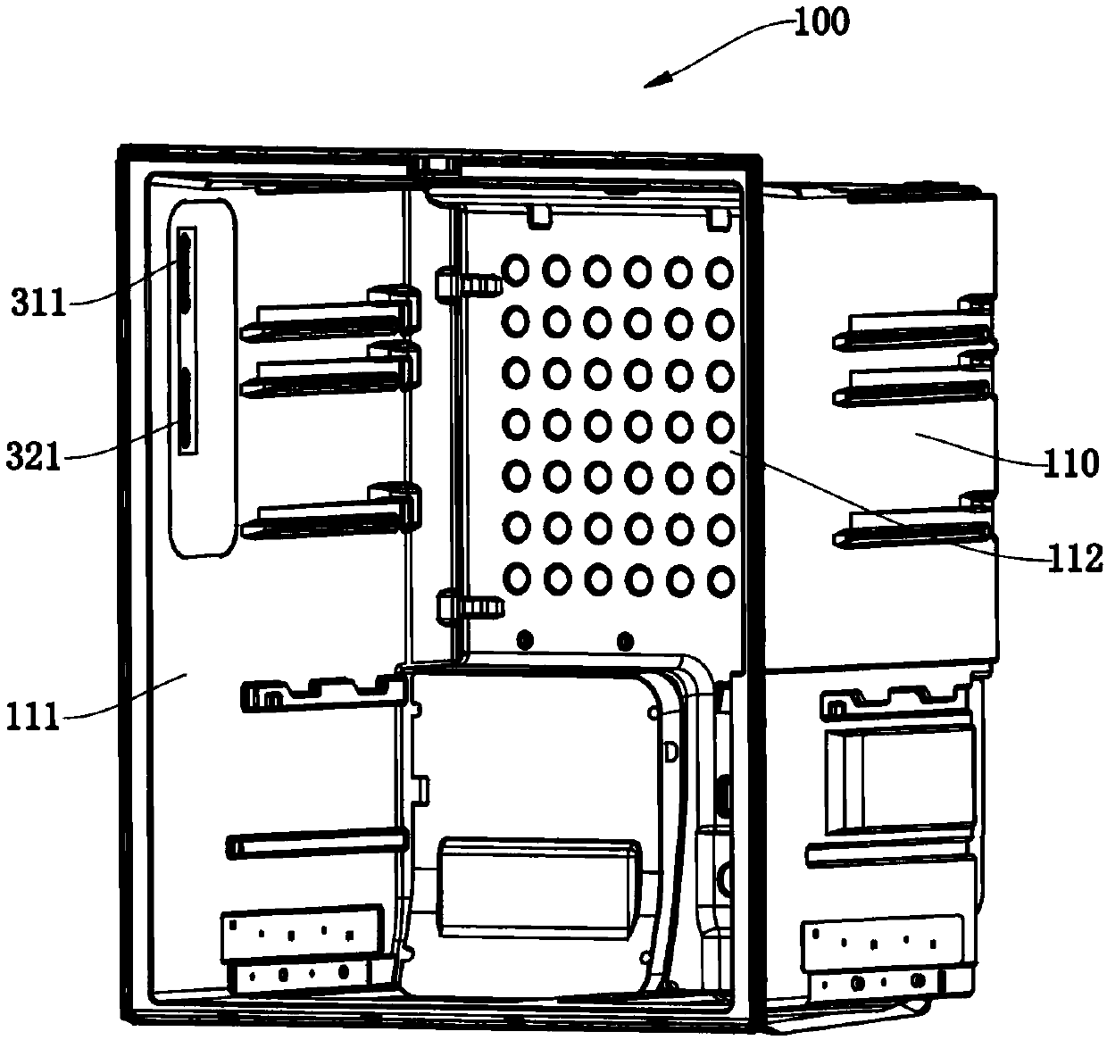 Ice making air duct, door body ice making system and refrigerator with ice making air duct and door body ice making system