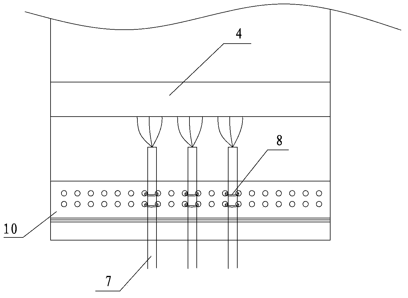 Wire binding support integrated on bottom board