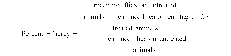 Insect control device for prolonged treatment of animals containing coumaphos and diazinon