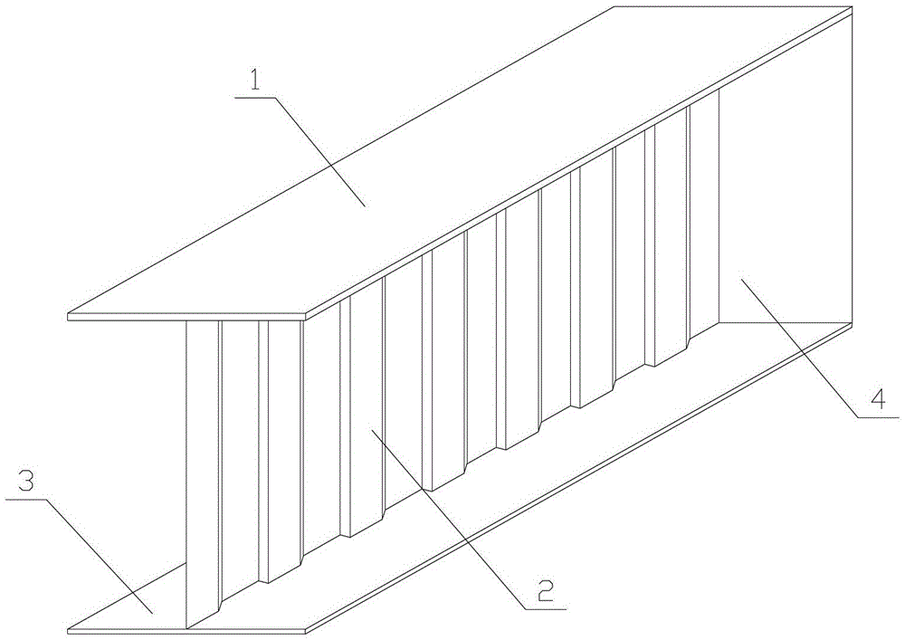 Corrugated steel web steel structure simply supported I-beam