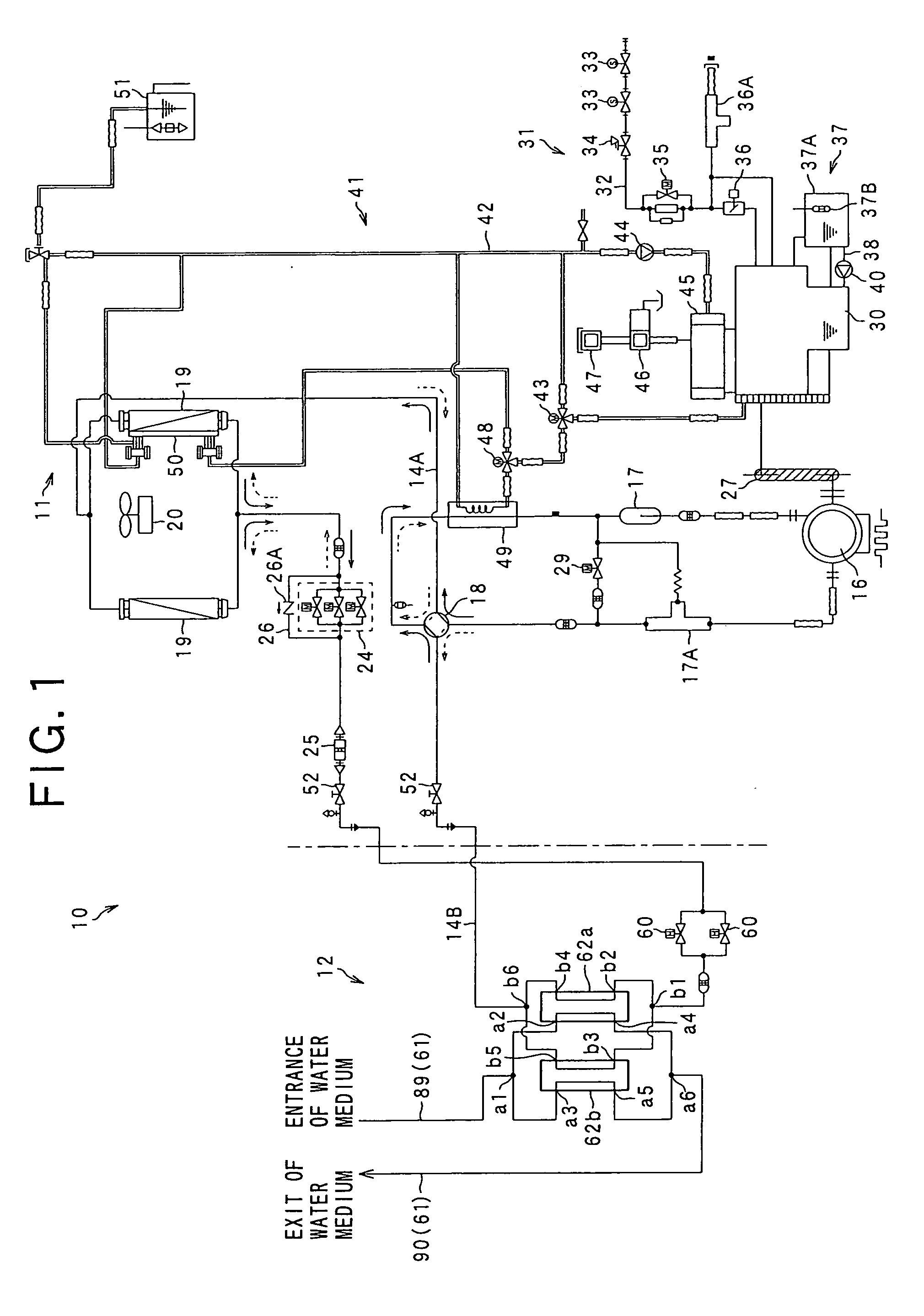 Chiller unit, refrigeration system having chiller unit and air conditioner having chiller unit