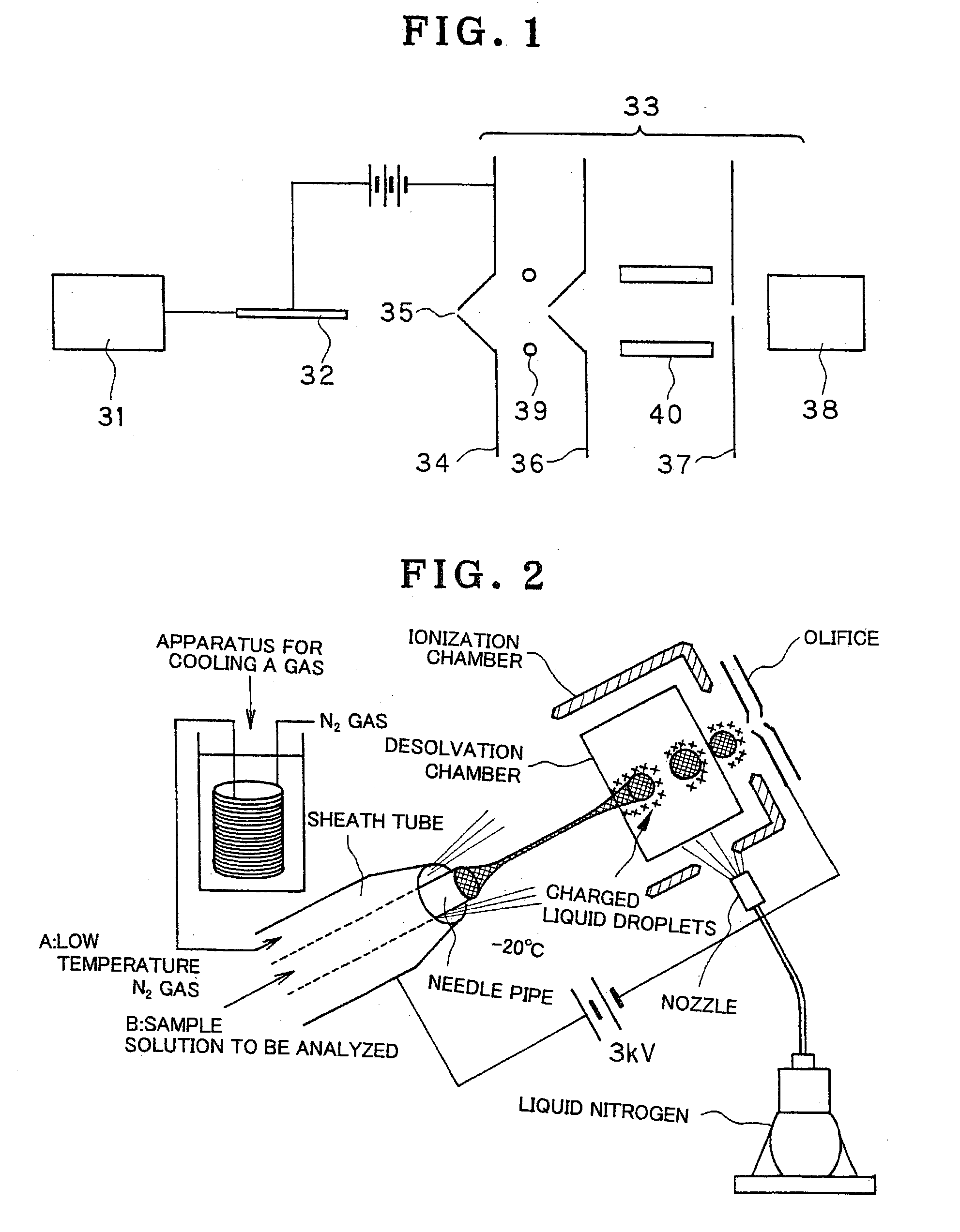 Cold spray mass spectrometric device