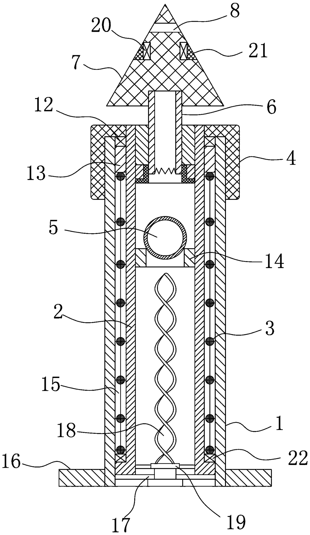 A fixed sprinkler automatic lifting convenient body