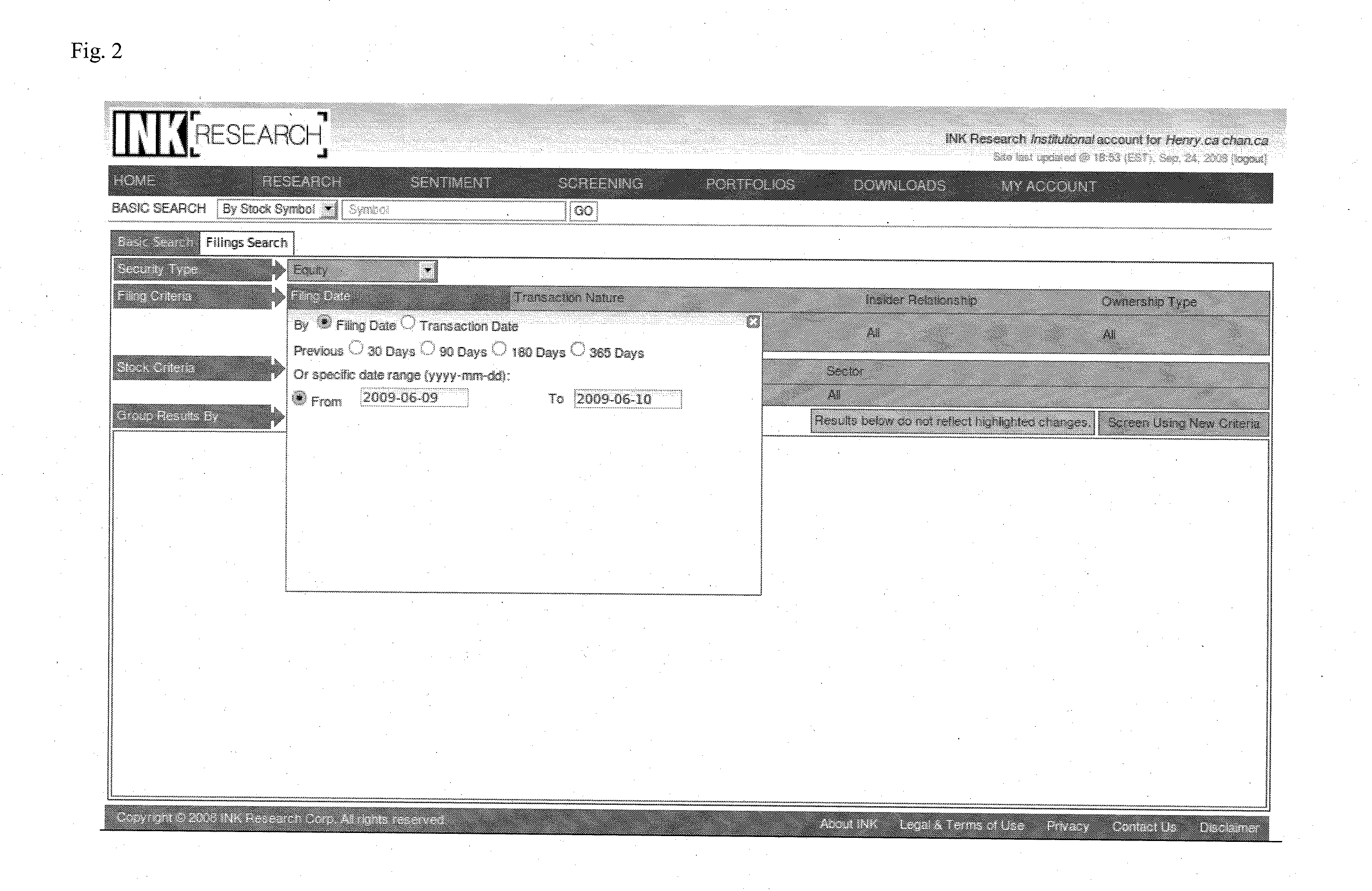 Dynamic Database Filter Method and System