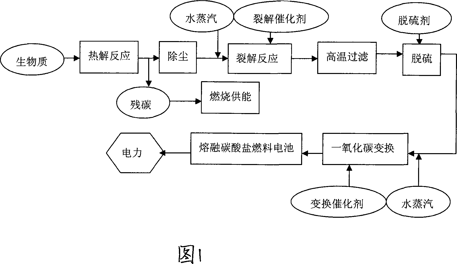 Biomass hydrogen energy electric generation method