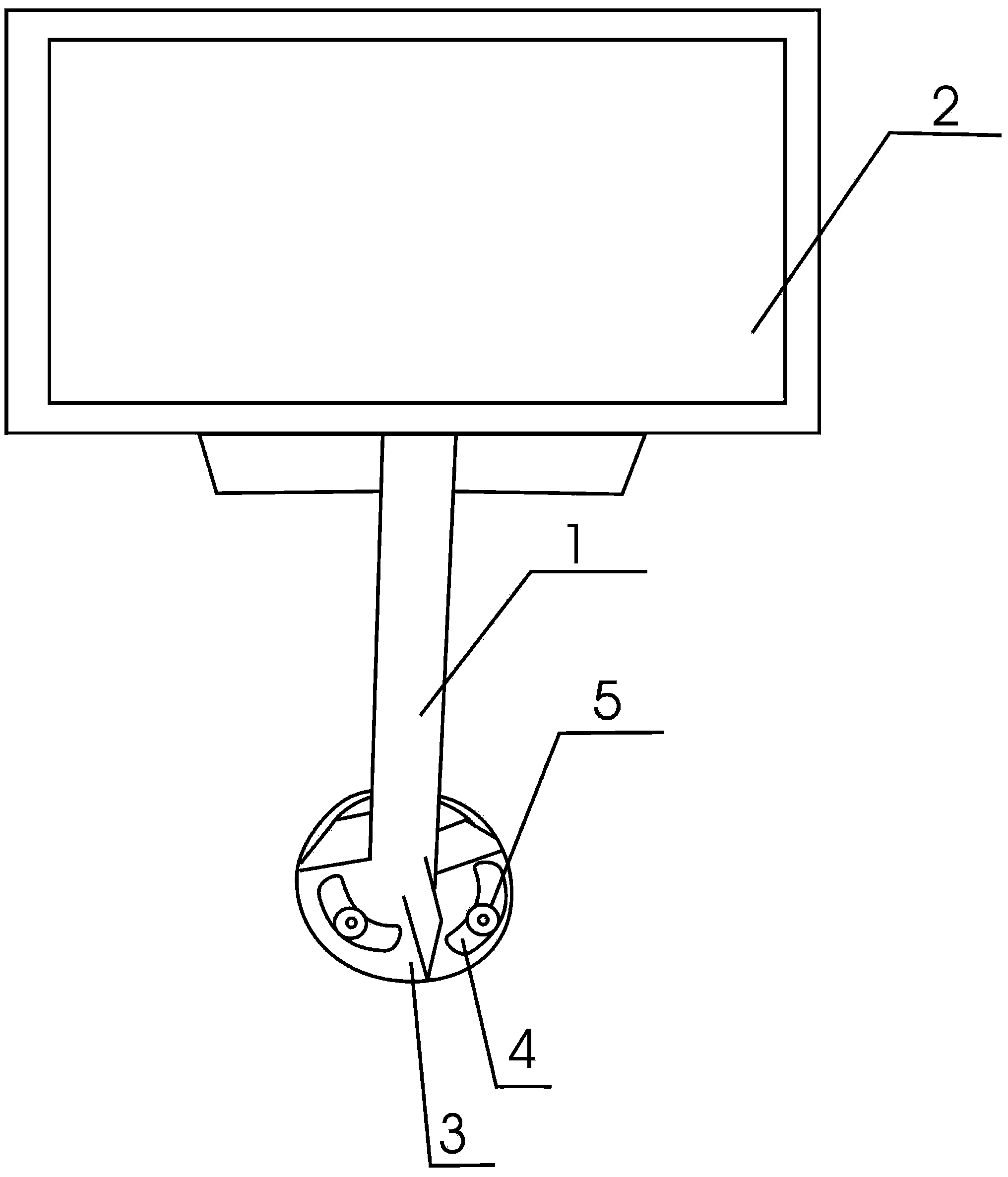 Novel fee amount display with a rotatable support