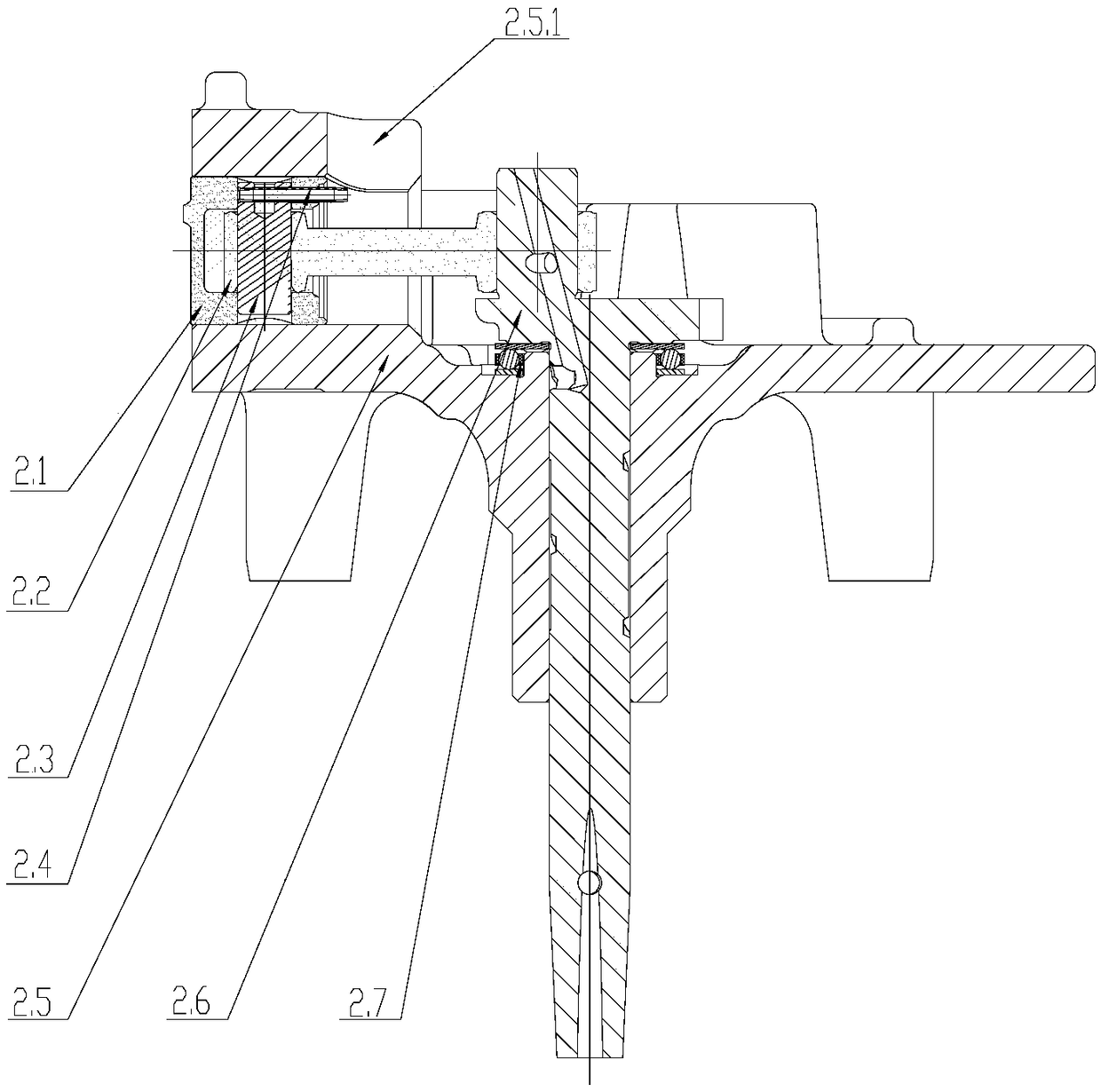 Combined connecting rod for compressor and compressor