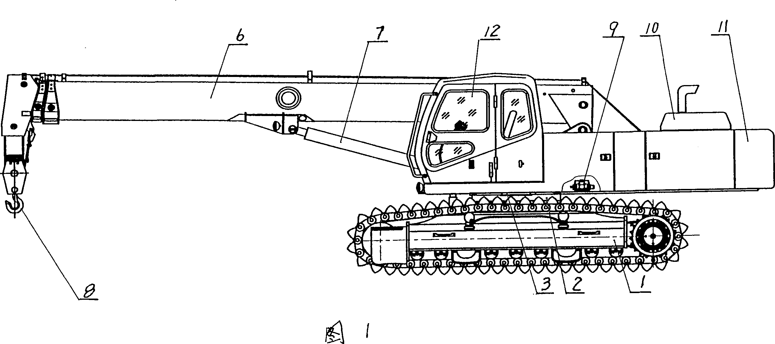 Novel hydraulic crawler crane