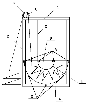 Temporary carpet storage mechanism capable of preventing falling and avoiding creases