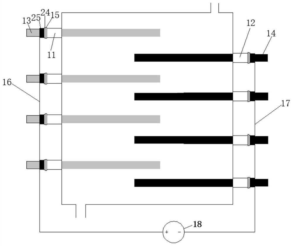 A high-efficiency nitrogen and phosphorus recovery electrochemical reaction system