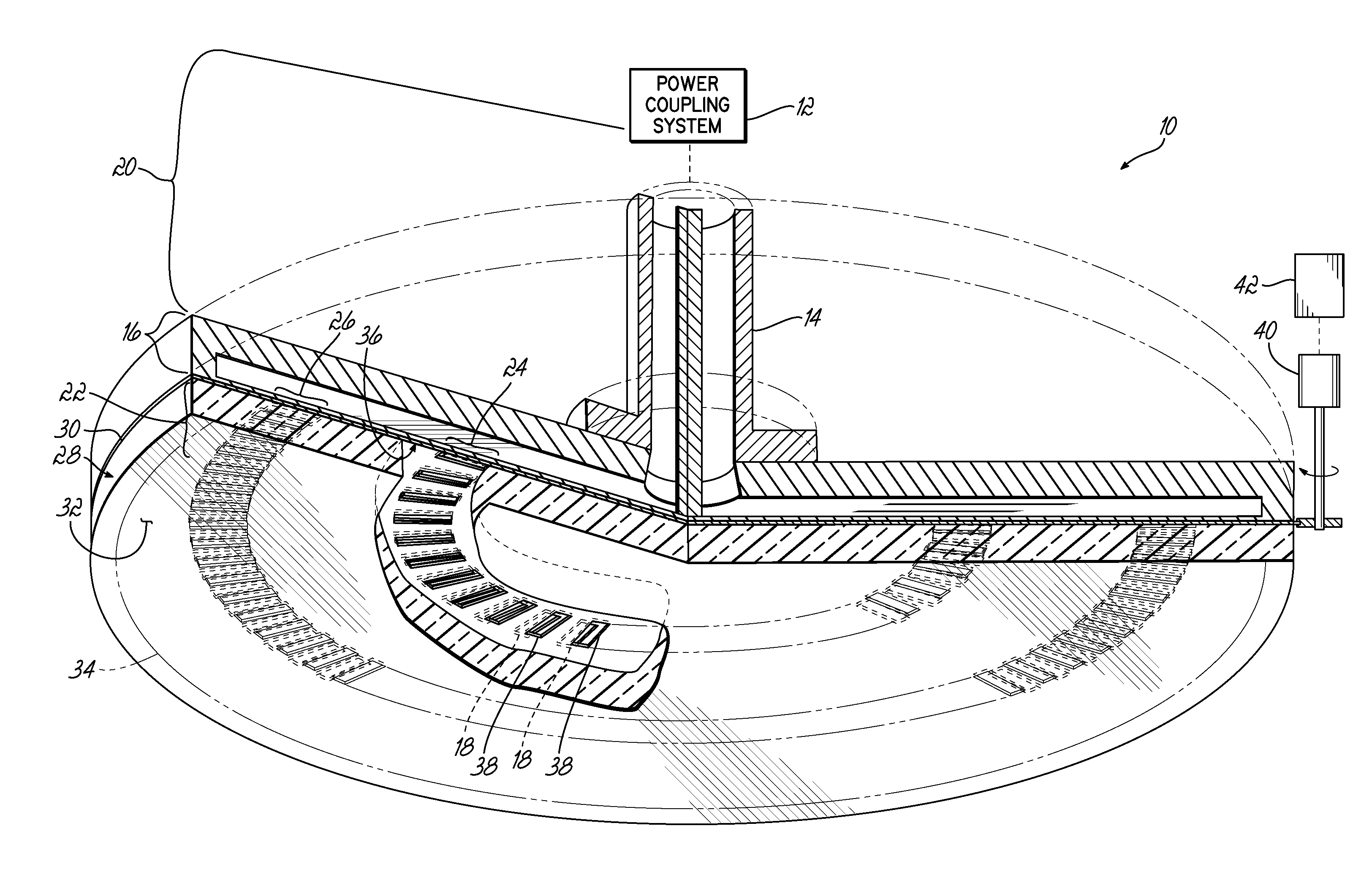 Adjustable slot antenna for control of uniformity in a surface wave plasma source