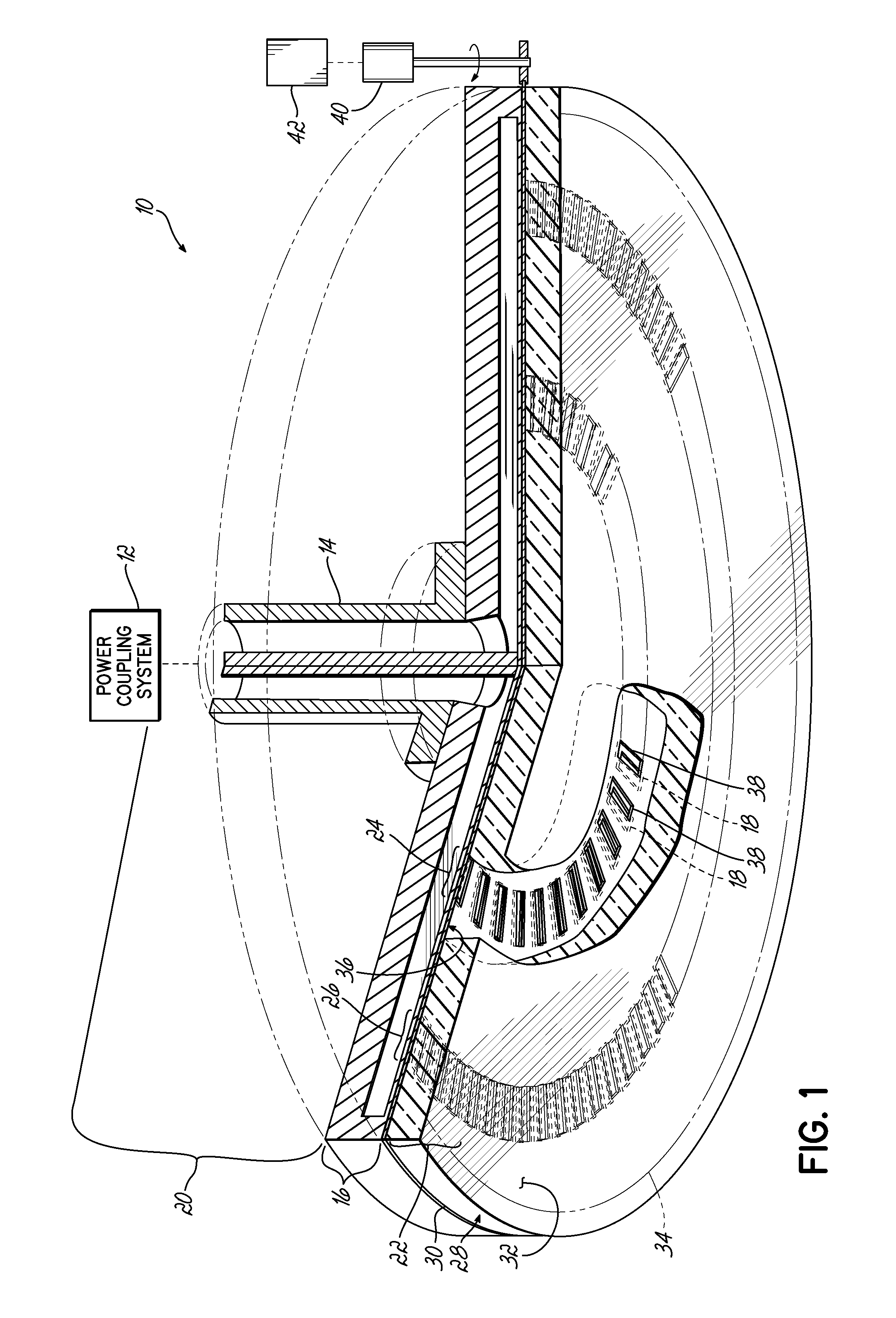 Adjustable slot antenna for control of uniformity in a surface wave plasma source