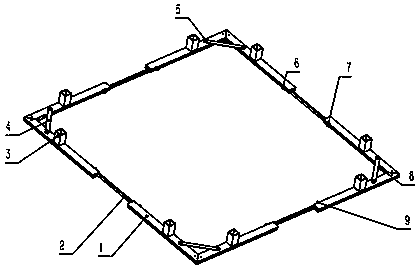 Cargo outer packing telescopic folding frame