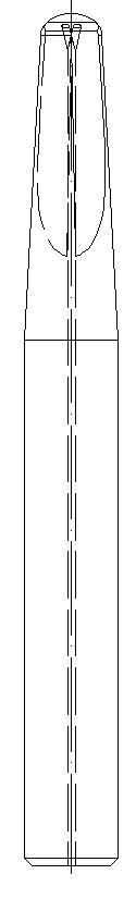 Double-arc irregular shaped inner-cooling type efficient titanium alloy milling tool