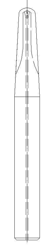 Double-arc irregular shaped inner-cooling type efficient titanium alloy milling tool