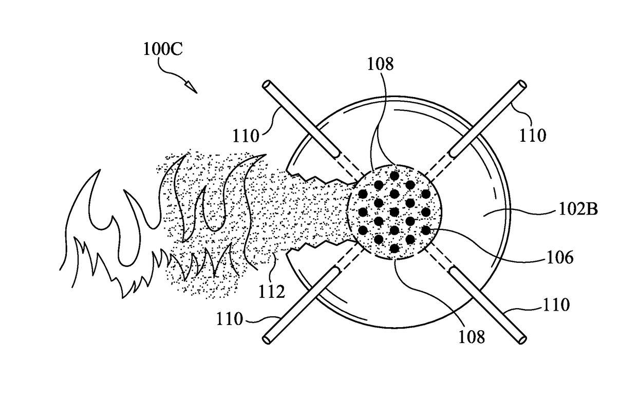 Fire suppression and/or extinguishment systems and devices