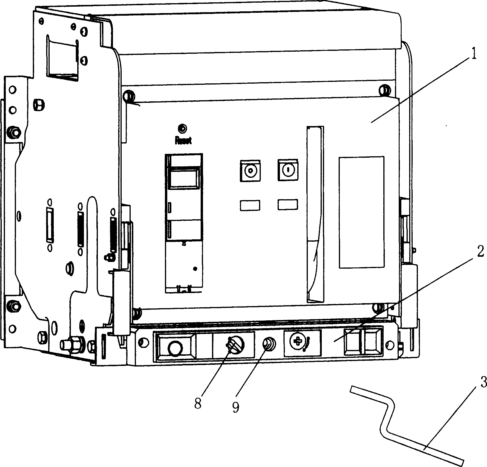 Circuit breaker drawer base with self-locking function