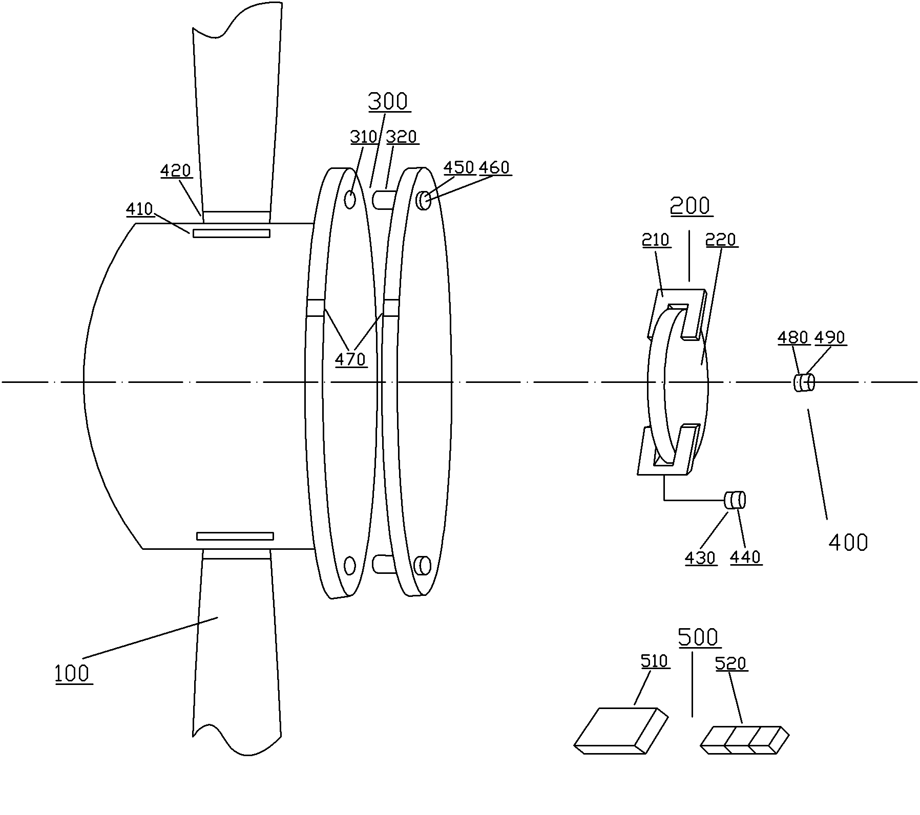 Impeller locking automatic control system and method for large wind power generator