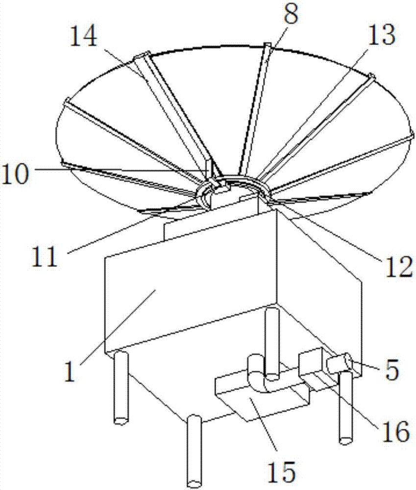 Water collection treatment device for green building