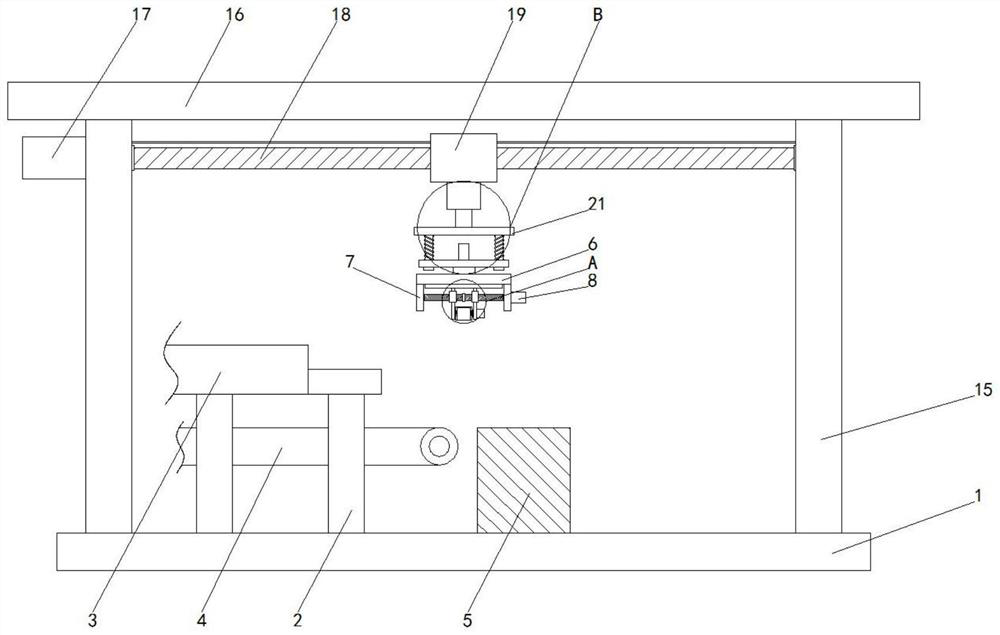 Hot pot blanking device with telescopic function