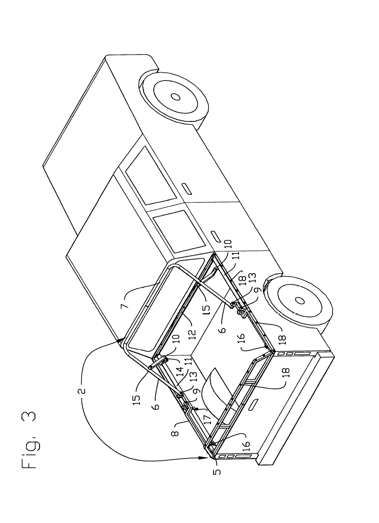 Foldable, aerodynamic cover for pickup truck bed