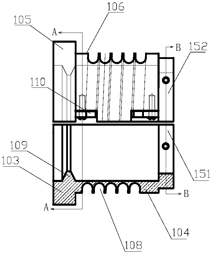 A steel-plastic composite pipe electromagnetic heating welding fixture