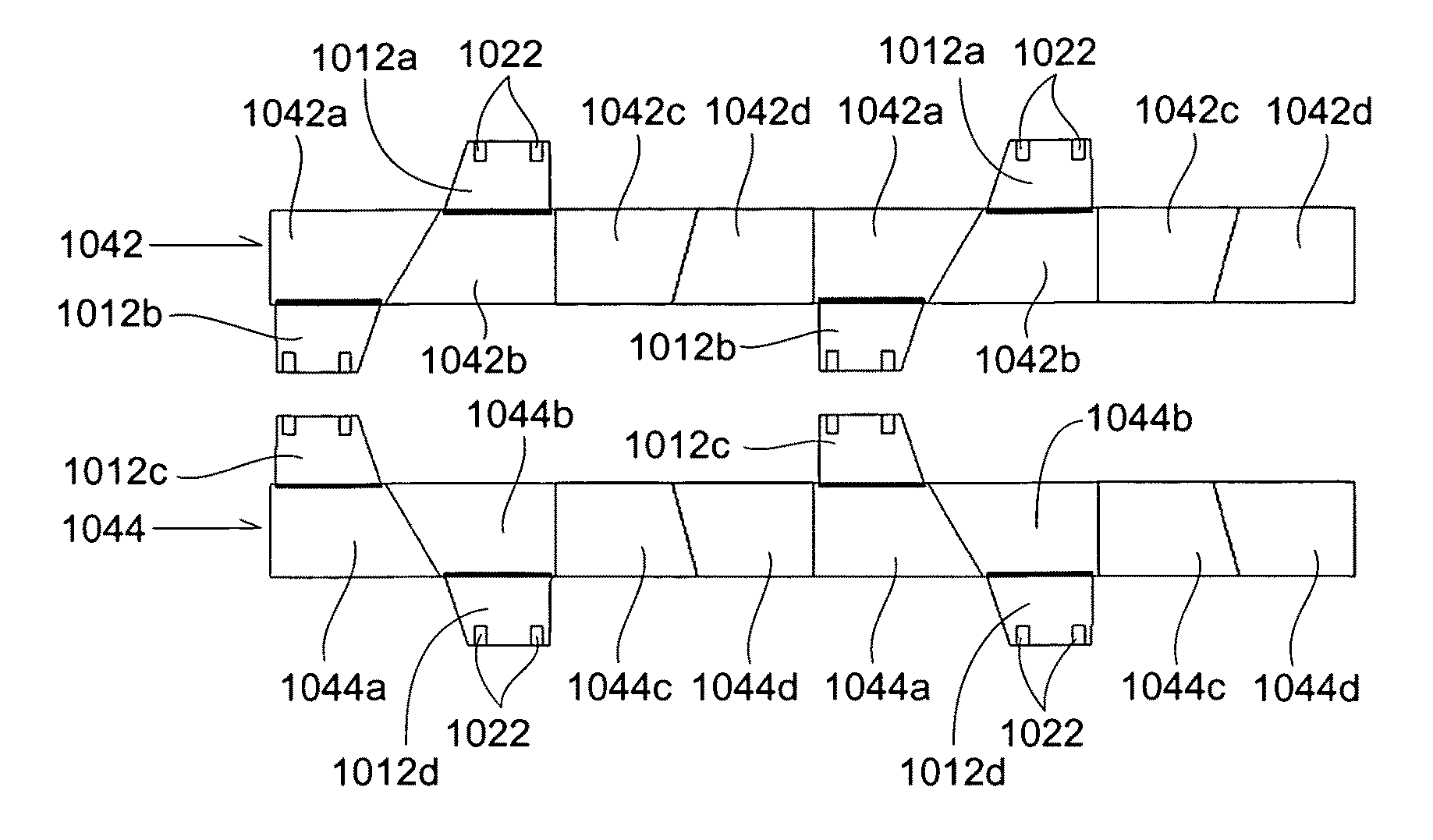 Methods and apparatus for application of nested zero waste ear to traveling web