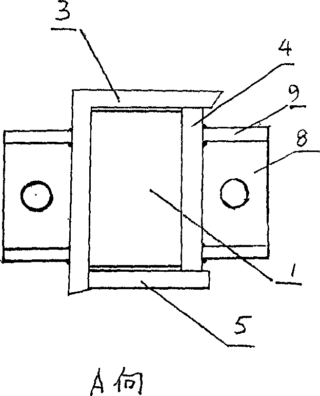 Connector unit of steel frame and connection method