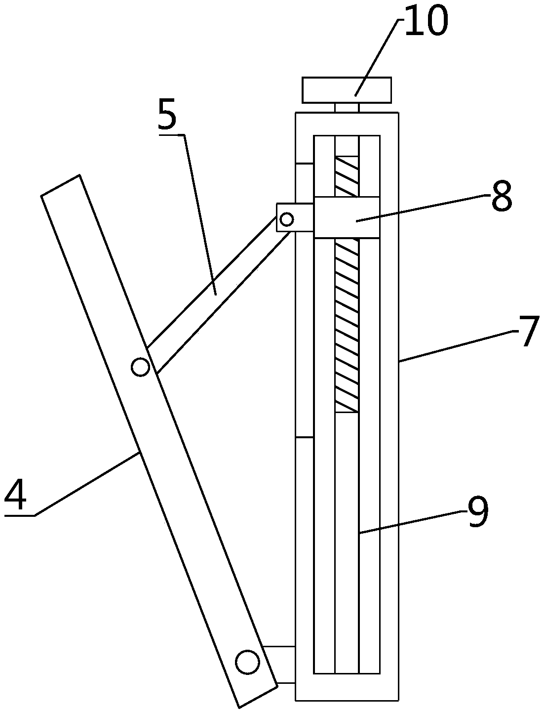 Adjustable display supporting device for software development