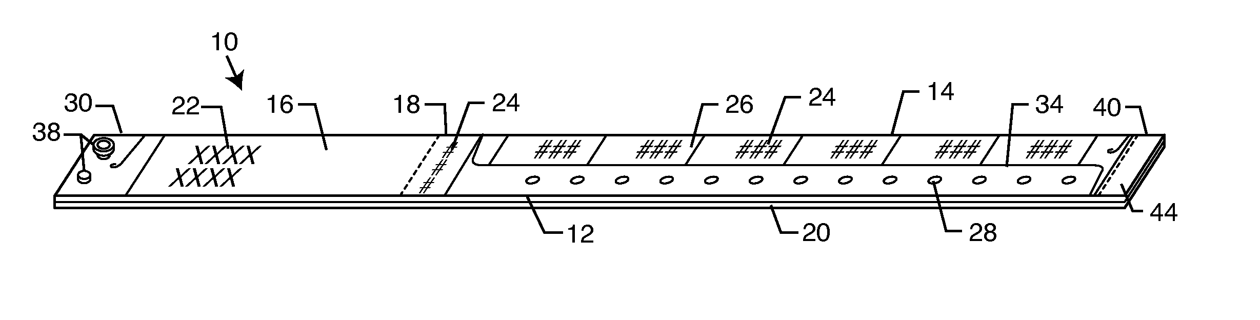 Form for wristband with adjacent labels