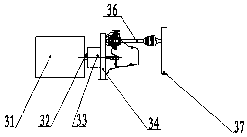 Device for testing static torsional strength and vibration strength of transmission assembly