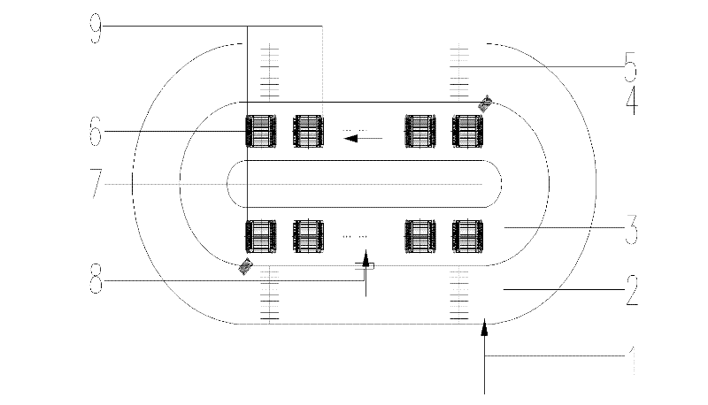 MBR wastewater treating system with double circular grooves