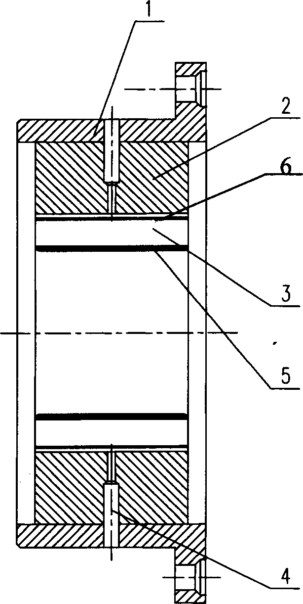 Integral multi-oil-wedge tiltable bush hydrodynamic sliding bearing