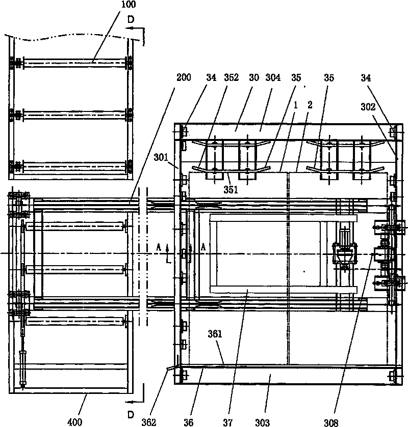 Container door end assembling station