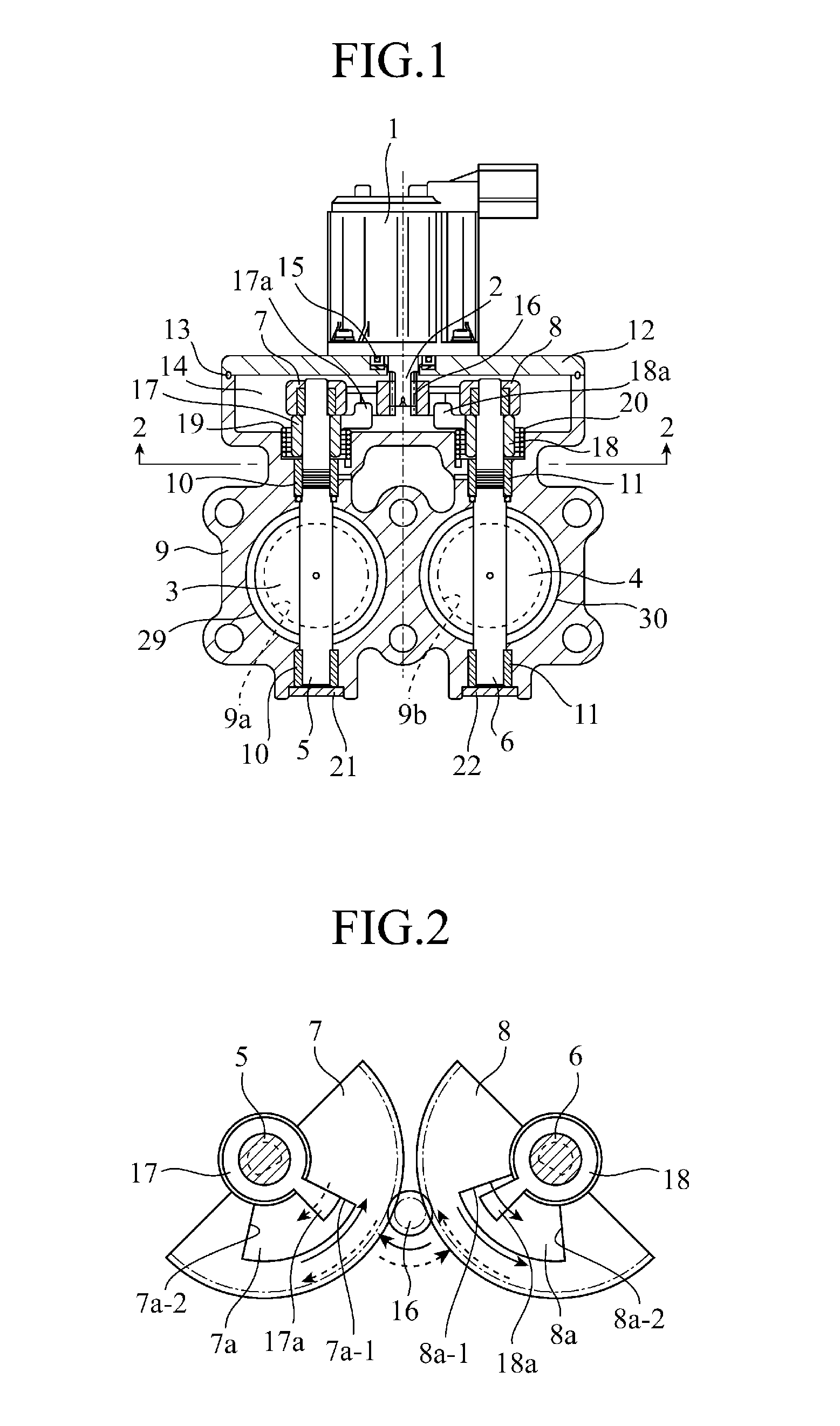 Valve opening and closing mechanism