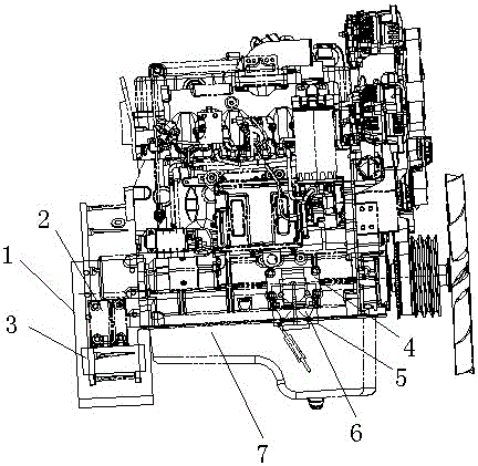 Front bus engine mounting system