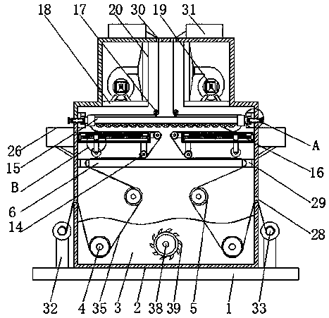 Printing and dyeing device for spinning