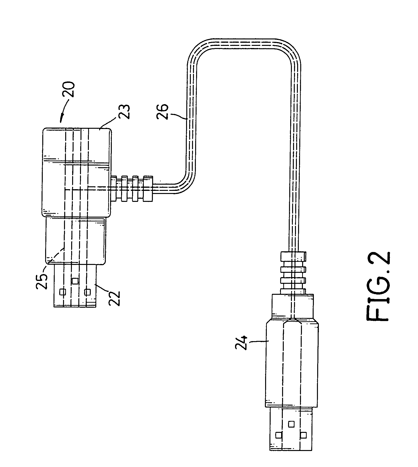 USB adapter with a power connector