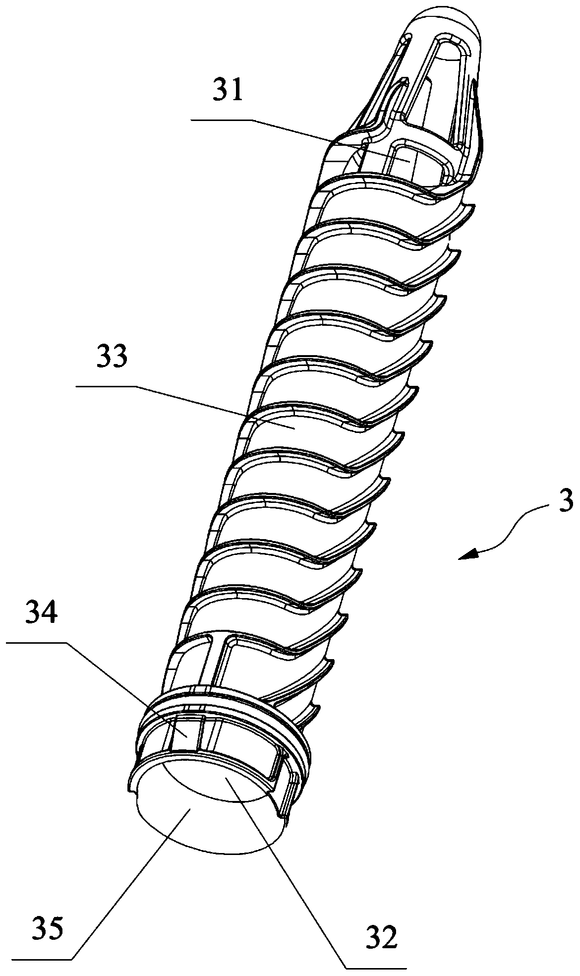 A filter and engine assembly