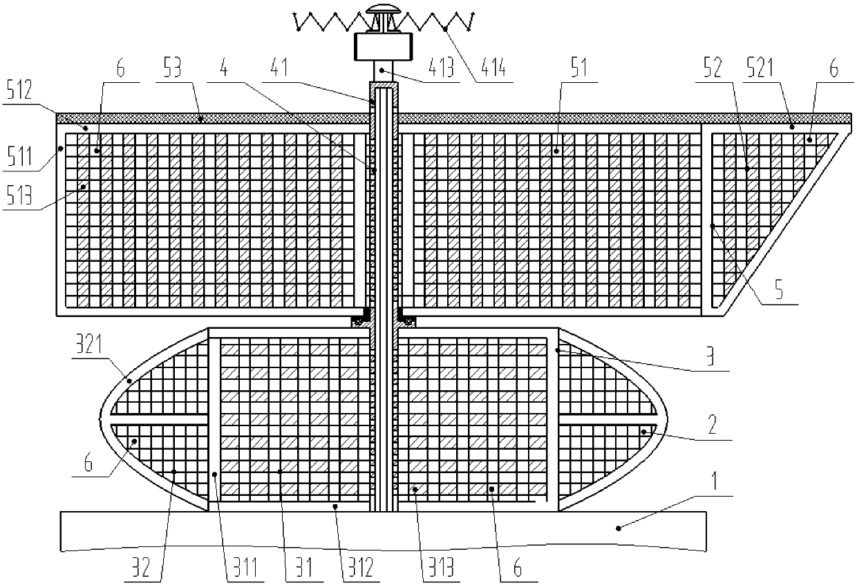 Modular aircraft-carrier-type building structure