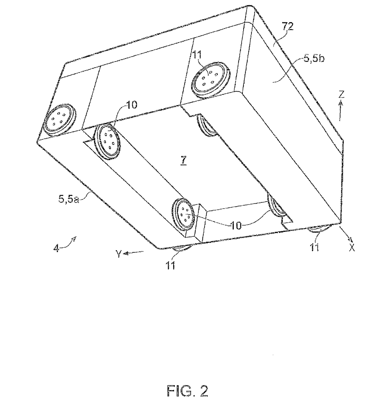 Robot for transporting storage bins