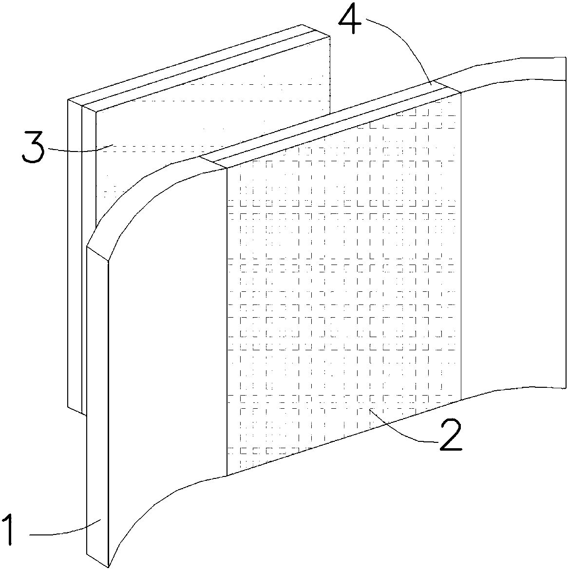 Elastic skid-resistant gluing fastener