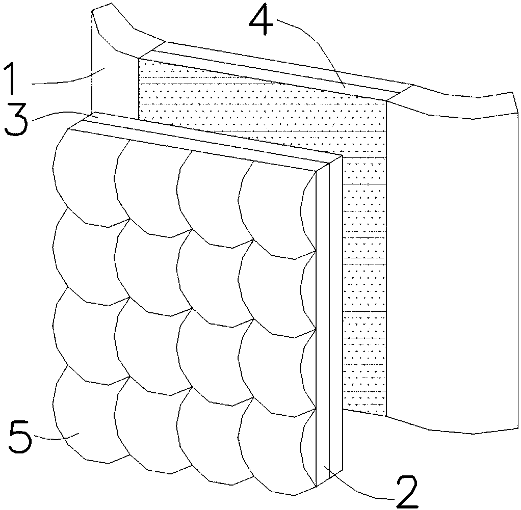 Elastic skid-resistant gluing fastener