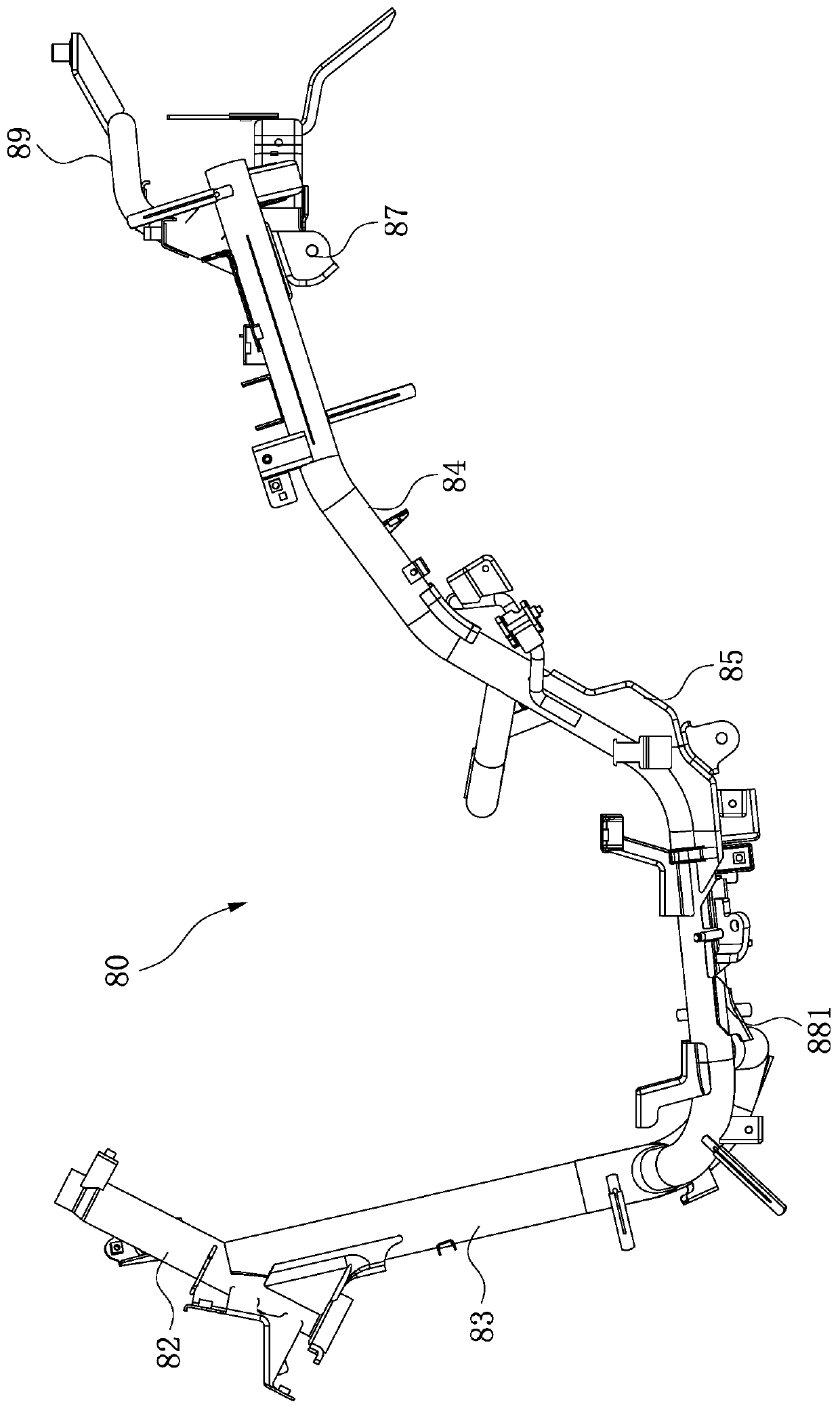 High-rigidity light-weight scooter frame