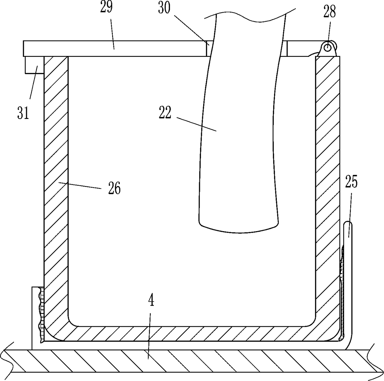 Medical sickbed vomitus containing box