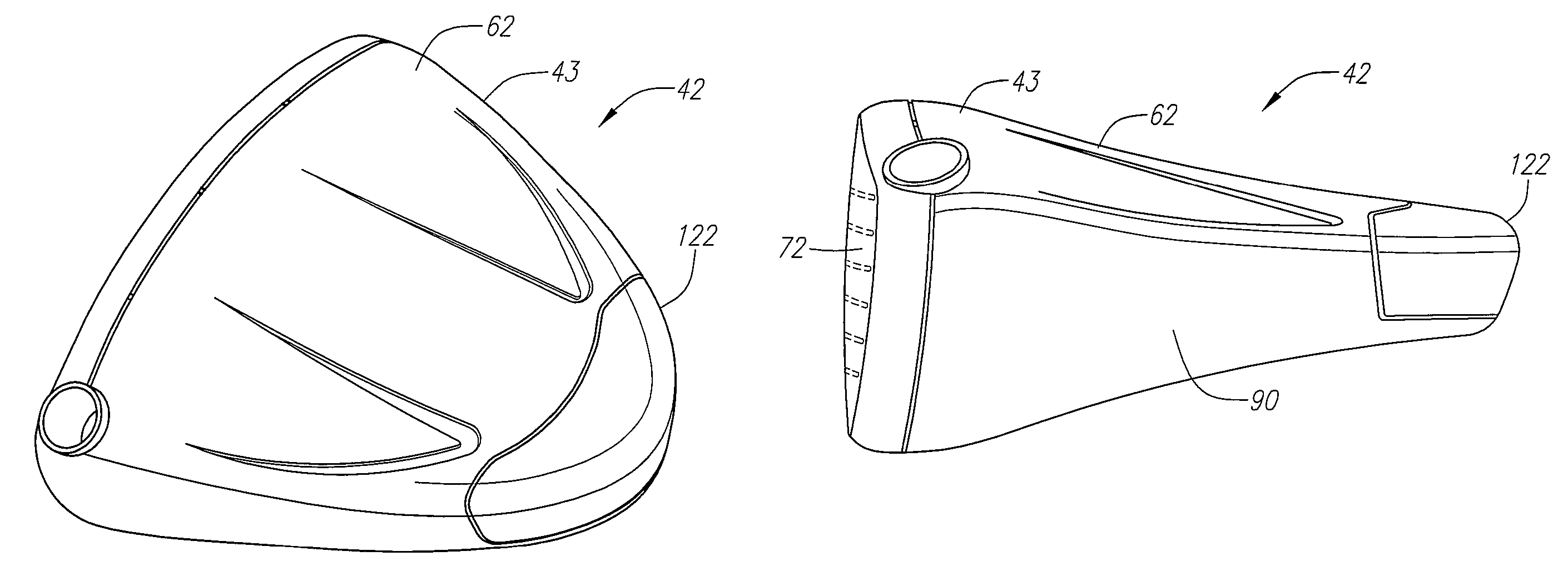 Golf club head with high moment of inertia