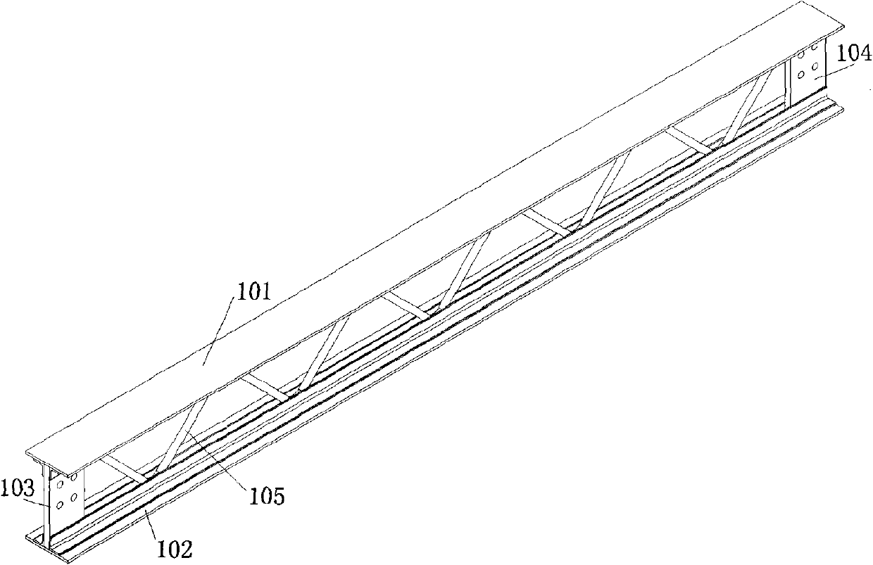 Hollow steel girder and steel framework system